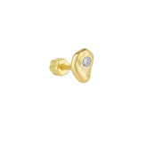 Sterling Silver Melting Piercing With Gemstone